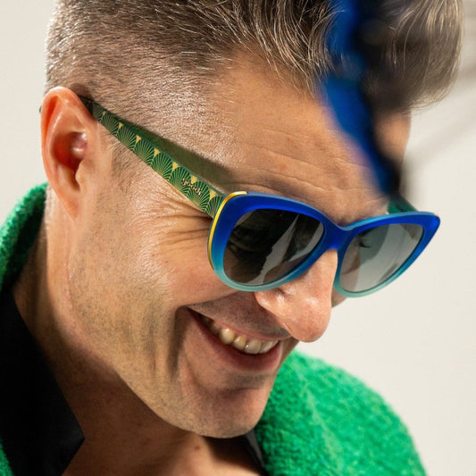 "Rhonda's Peacock Palace" Glam G Polarized Sunglasses Goodr