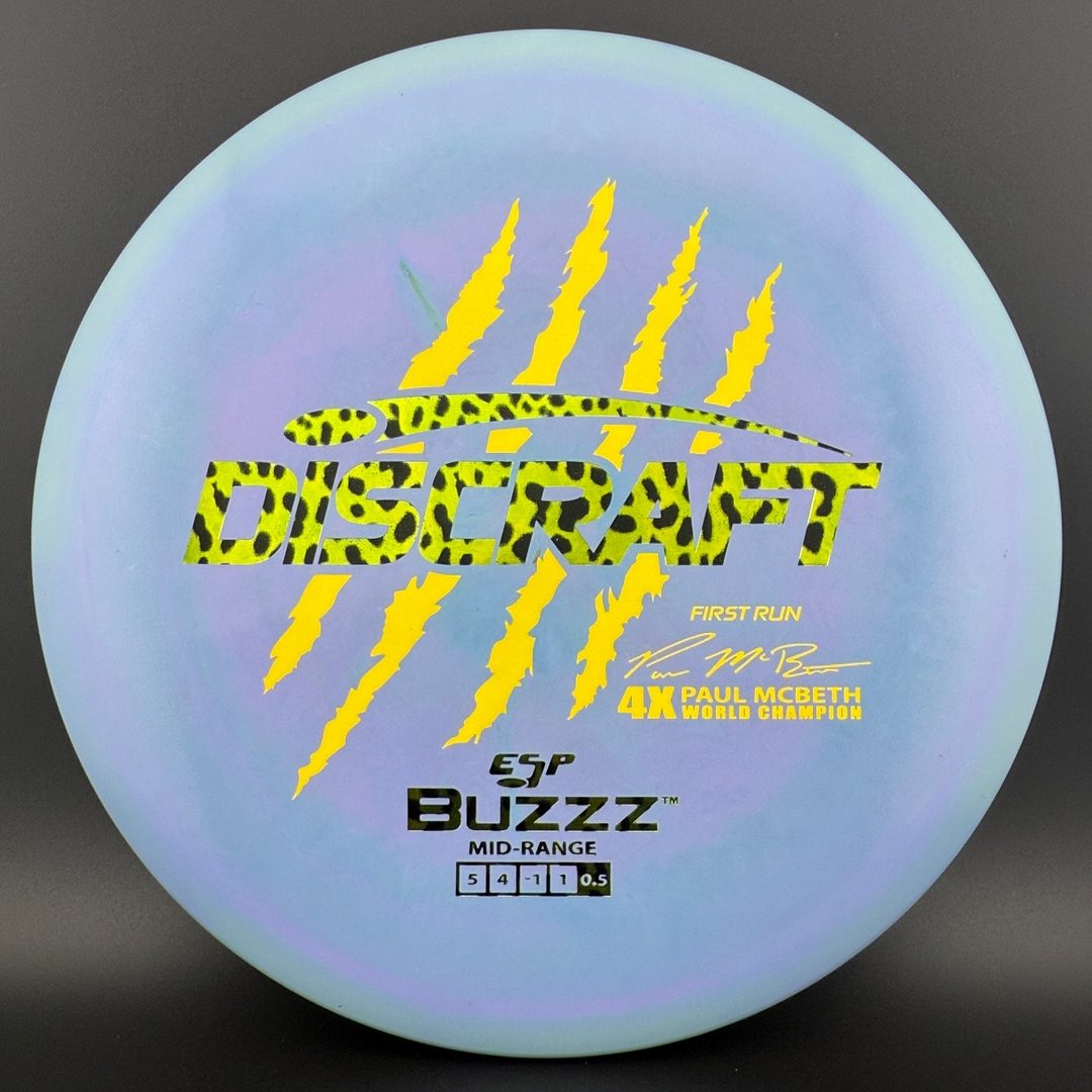 Swirly ESP Buzzz (First Run) - Paul McBeth 4x Claws - Blue Pink