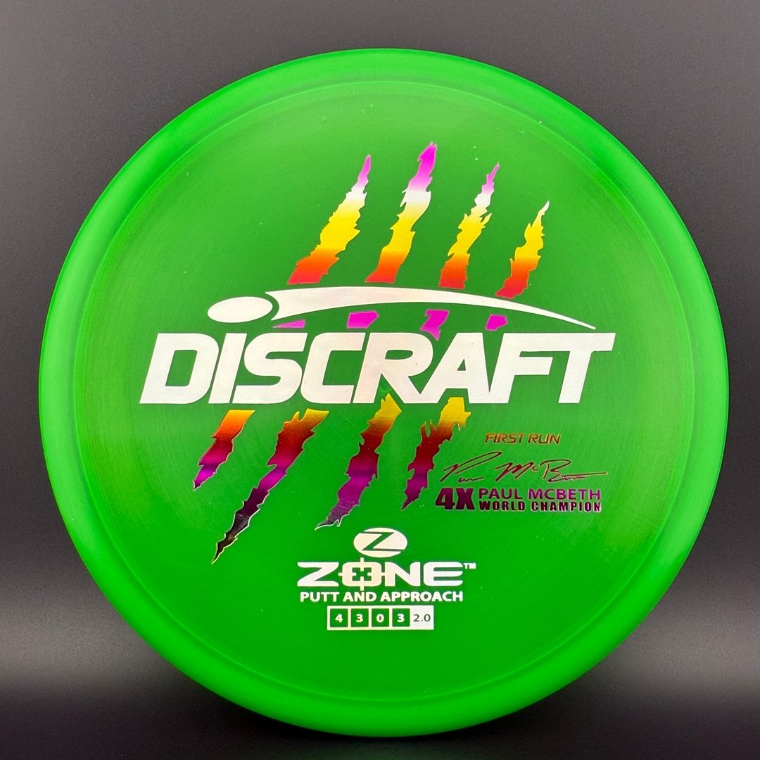 Z Zone (First Run) - Paul McBeth 4X Claws World Champ - Neon Green