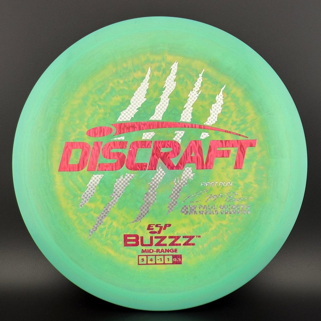Swirly ESP Buzzz (First Run) - Paul McBeth 4x Claws - Teal Peach