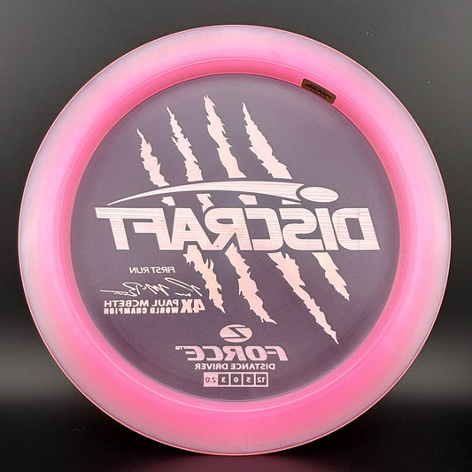 Z Force First Run - 4x Paul McBeth Claws - Pink Discraft