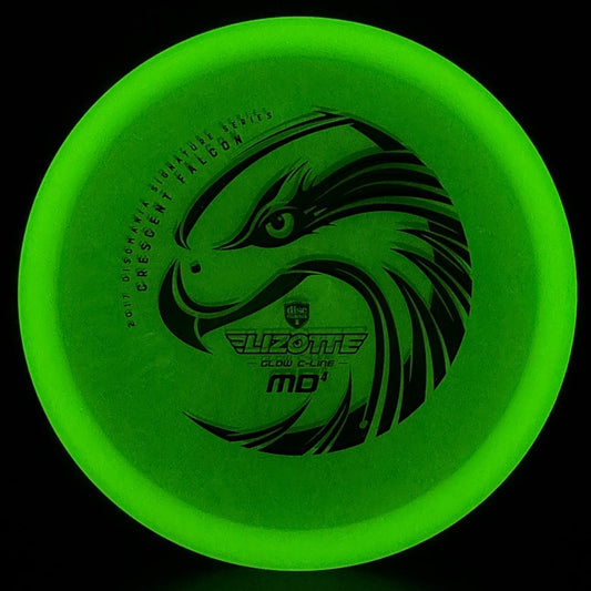 Glow C-Line MD4 Penned - Crescent Falcon Double Stamp Discmania