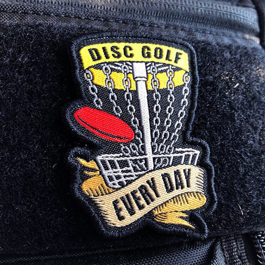 Disc Golf Every Day - Disc Golf Patch - Hook And Loop Disc Golf Pins
