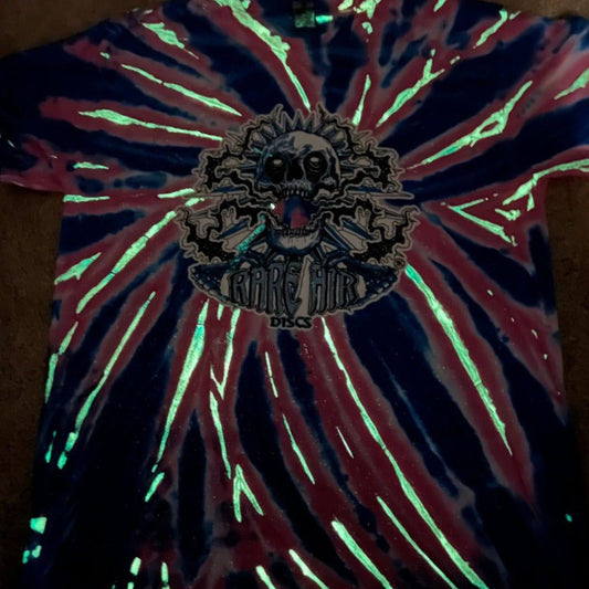 Rare Air Discs Glow Tie-Dye Shirt - RAD Skull Rare Air Discs
