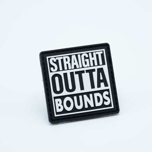 Straight Outta Bounds Disc Golf PVC Patch - Hook And Loop