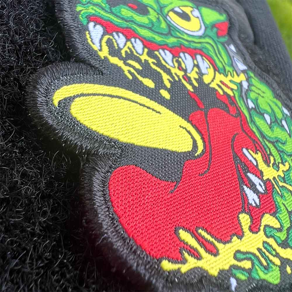 Angry Discin' Dog Disc Golf Patch - Hook And Loop Disc Golf Pins