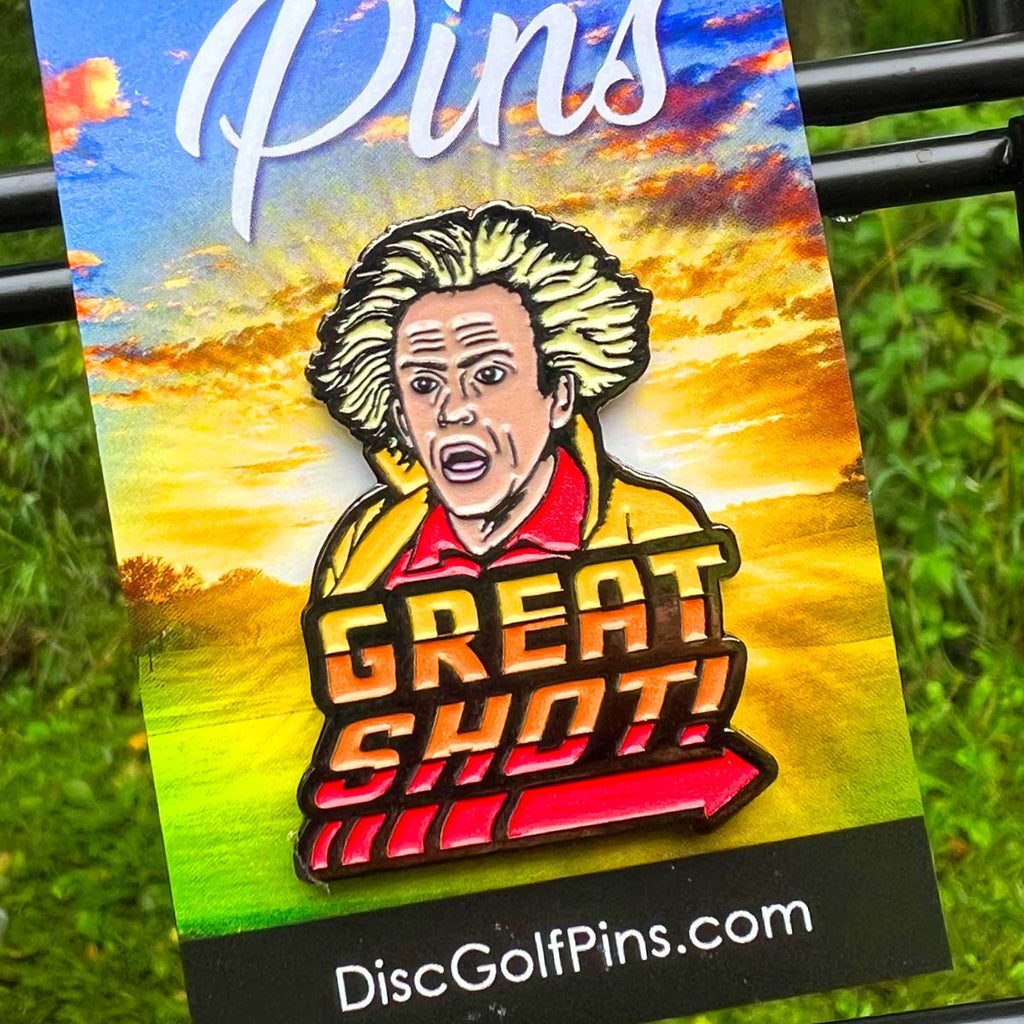 Great Shot! Pin - Metal Butterfly Disc Golf Pins