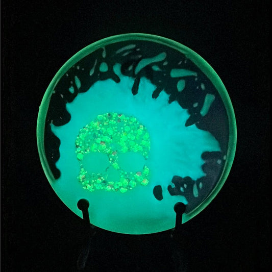 Wiser Hyzer Custom Resin Mini - Glow Skull Splatter Wiser Hyzer