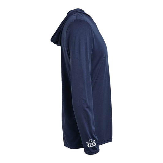 Hooded Long Sleeve Tee - Glass Blown Open Dynamic Discs
