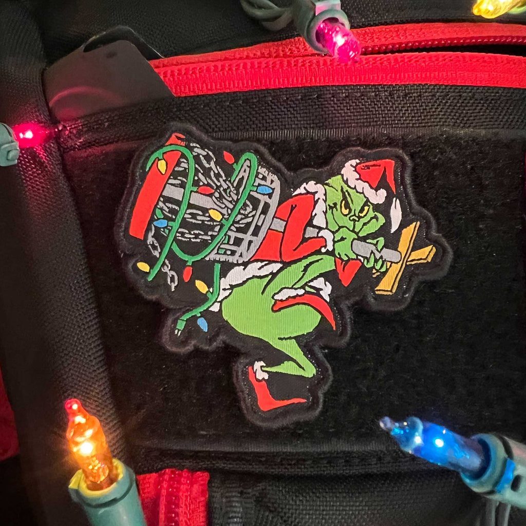 Stolen Christmas Disc Golf Patch - Hook And Loop Disc Golf Pins