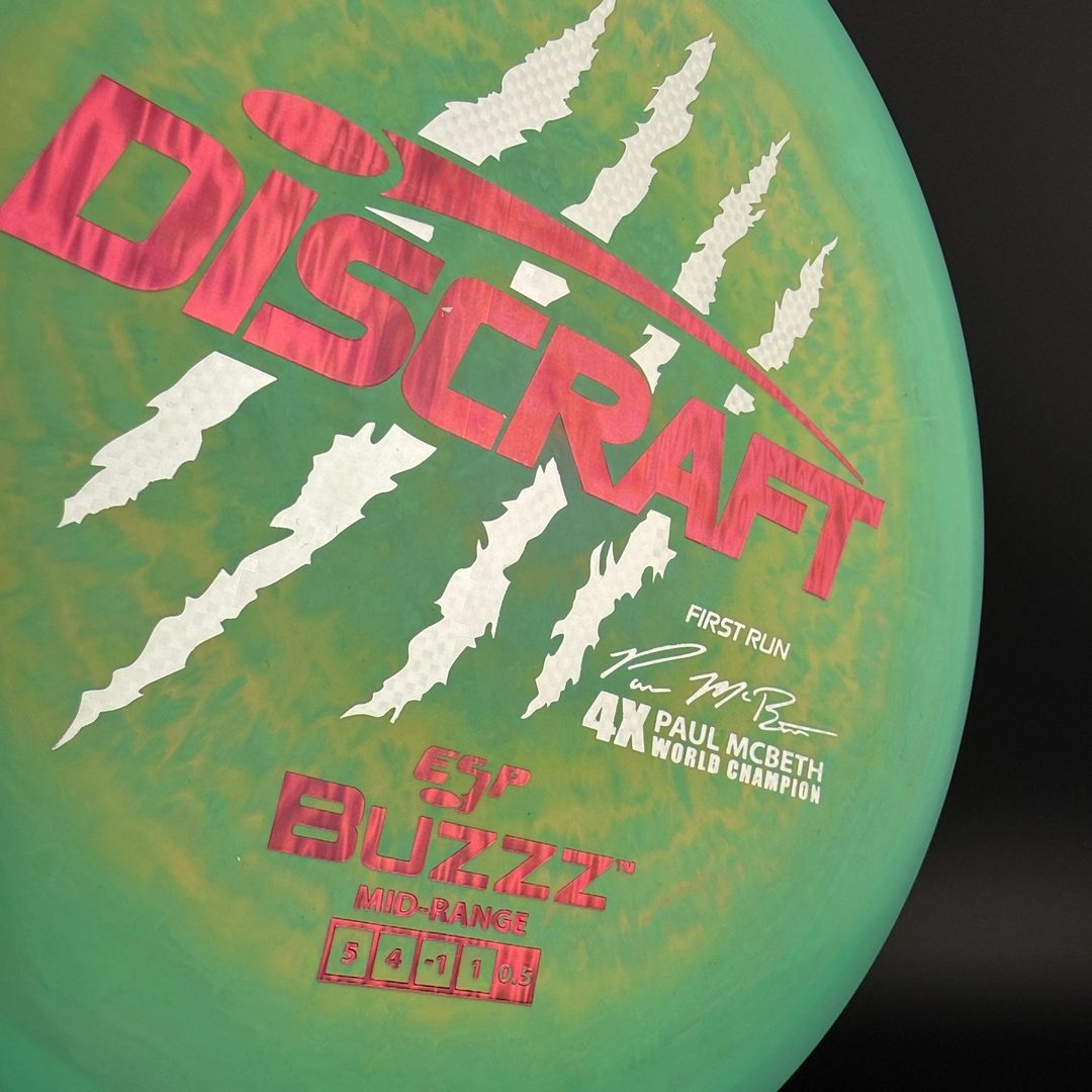 Swirly ESP Buzzz (First Run) - Paul McBeth 4x Claws - Teal Peach