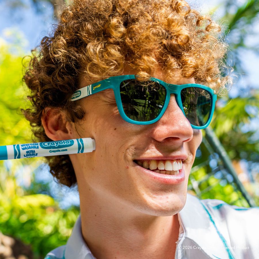 "Turquoise Surf” Limited Crayola OG Polarized Sunglasses Goodr