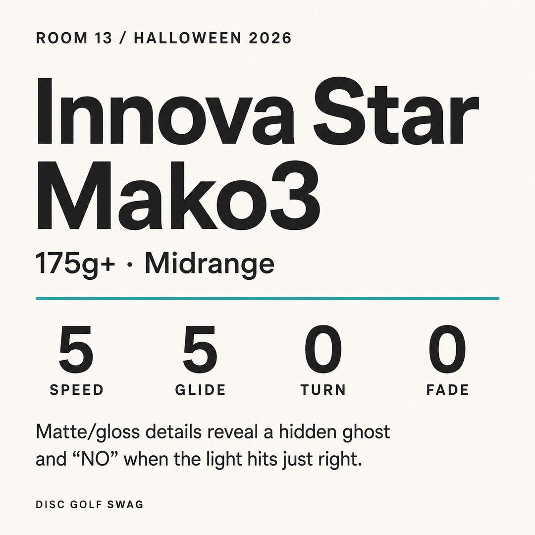 Room 13 Limited Edition Halloween Disc — Innova Star Mako3 Disc Golf Swag