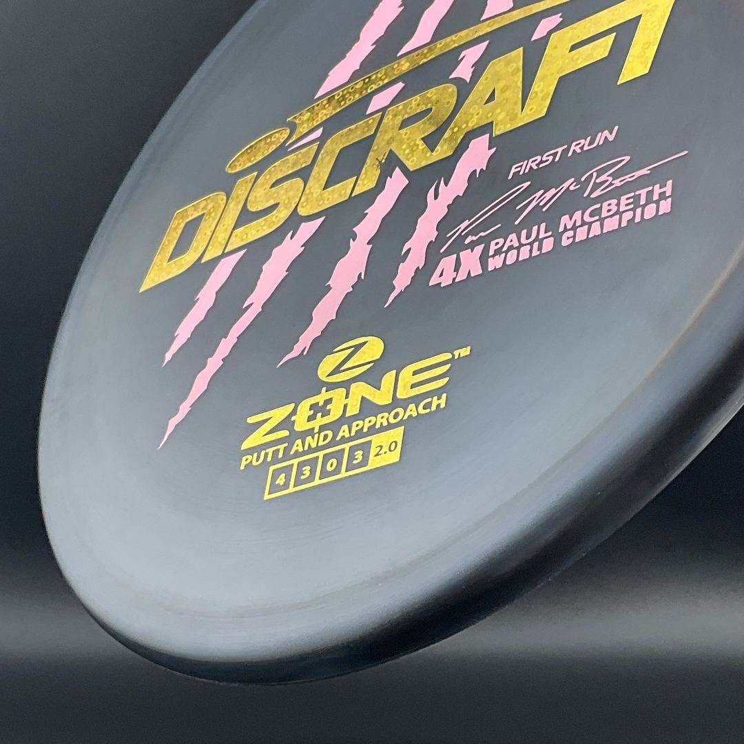 Z Zone First Run - Paul McBeth 4X Claws World Champion - Pearly Onyx Discraft