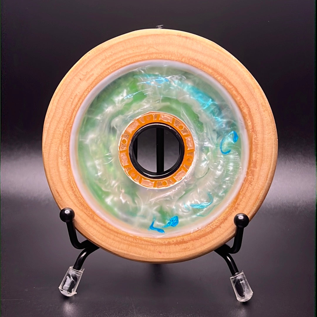 Custom Glow Resin Mini - Wooden Rim and Spinner! Wiser Hyzer