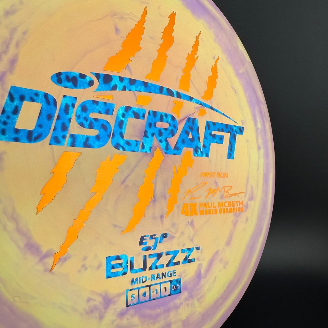 Swirly ESP Buzzz First Run - Paul McBeth 4x Claws - Orchid Discraft