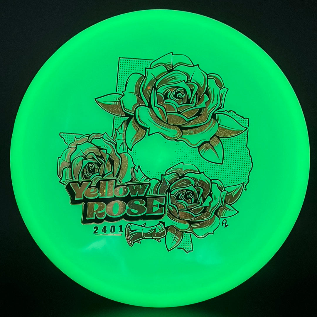 Bravo Glow Yellow Rose - First Run Lone Star Discs