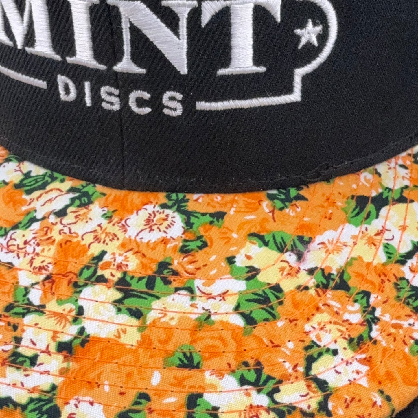 Flat Bill Snapback Hat - Fancy Print - Mint Discs