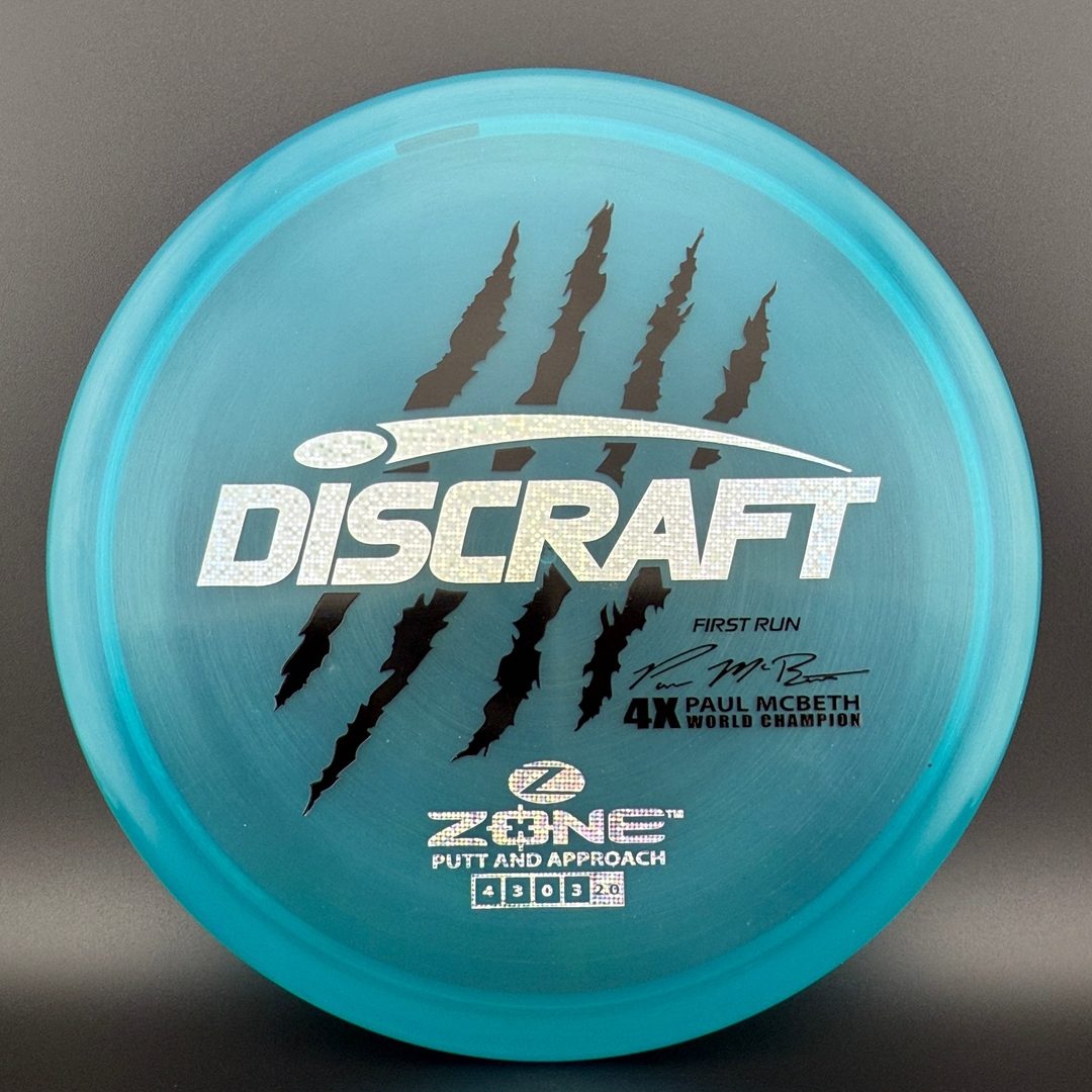 Z Zone First Run - Paul McBeth 4X Claws - Blue Discraft