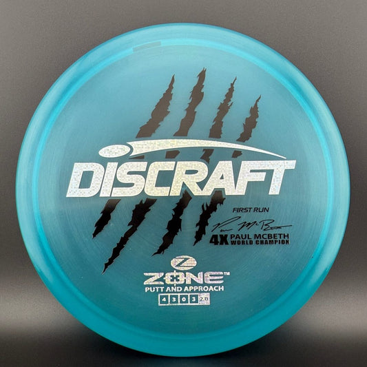 Z Zone First Run - Paul McBeth 4X Claws - Blue Discraft