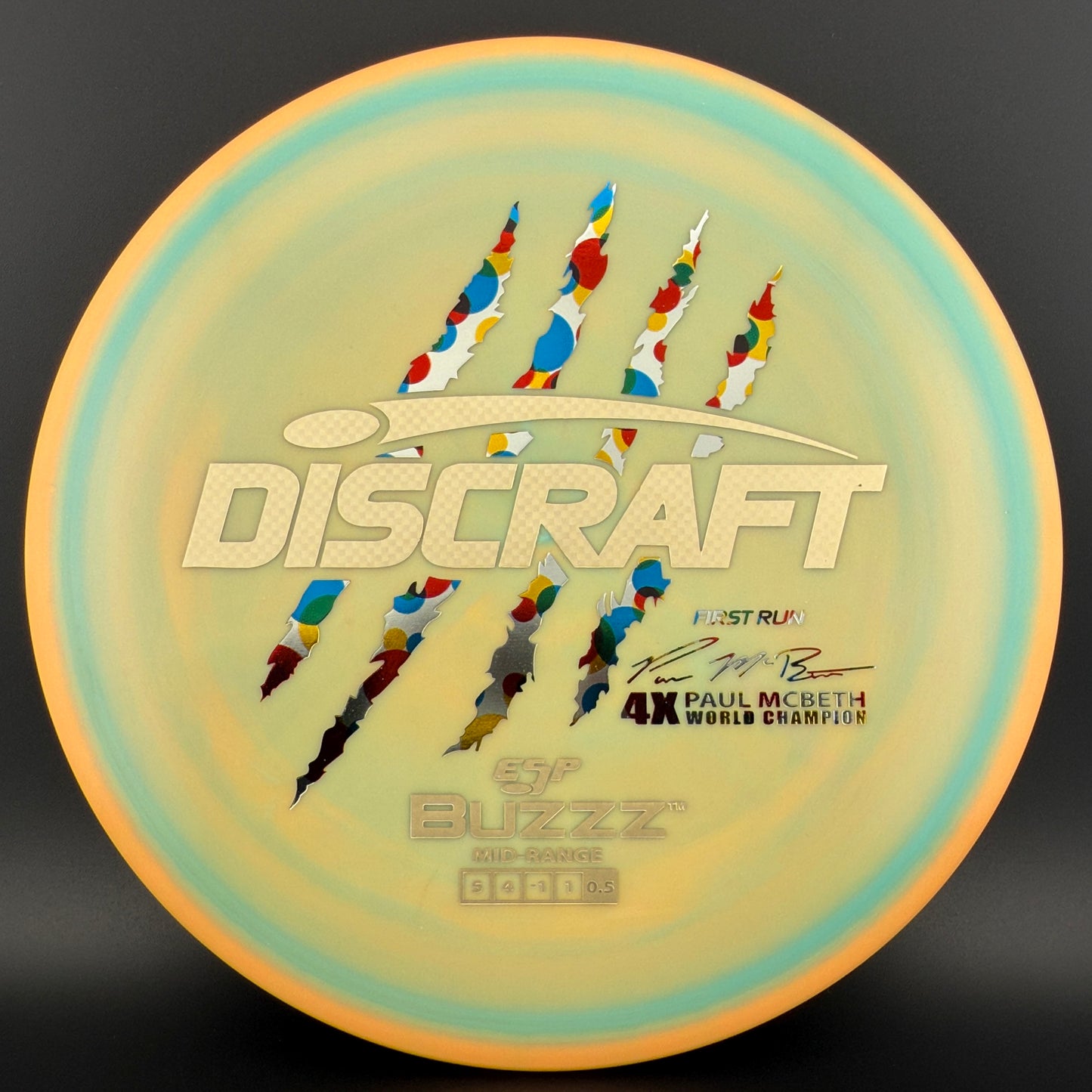 Swirly ESP Buzzz (First Run) - Paul McBeth 4x Claws - Swirly Wonderbread