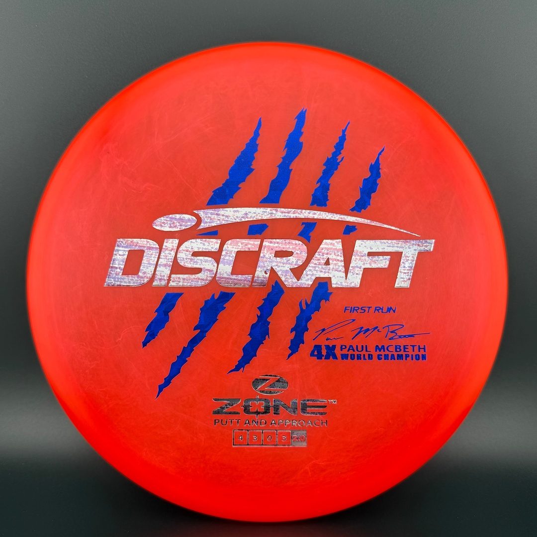 Z Zone First Run - Paul McBeth 4X Claws World Champion - Webby Discraft