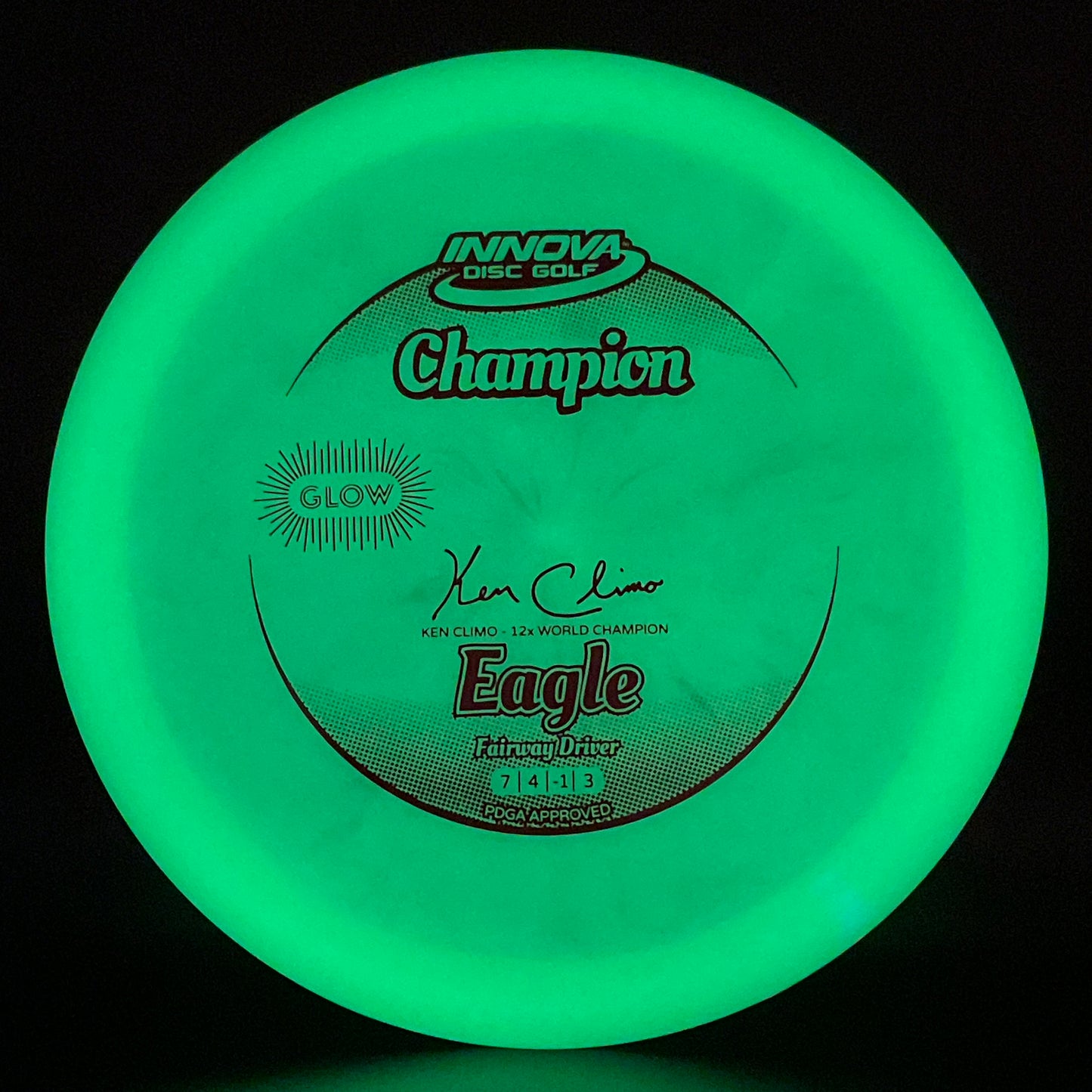 Color Glow Champion Eagle - Ken Climo 12x Innova