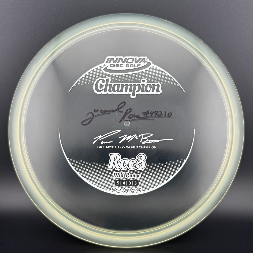 Champion Roc3 *Signed* - Jared Roan - 2013 Paul McBeth 2x! Innova