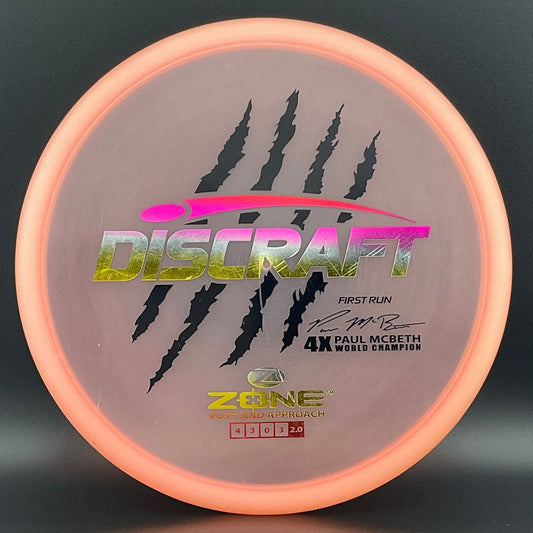 Z Zone First Run - Paul McBeth 4X Claws World Champion - Soft Pink - Used Discraft