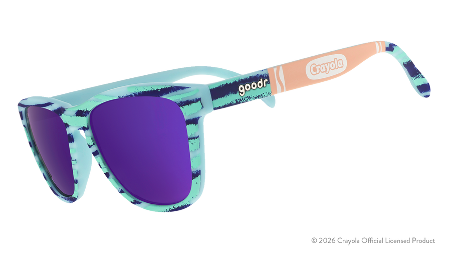 "Pool Party" UV Activated Crayola OG Polarized Sunglasses Goodr