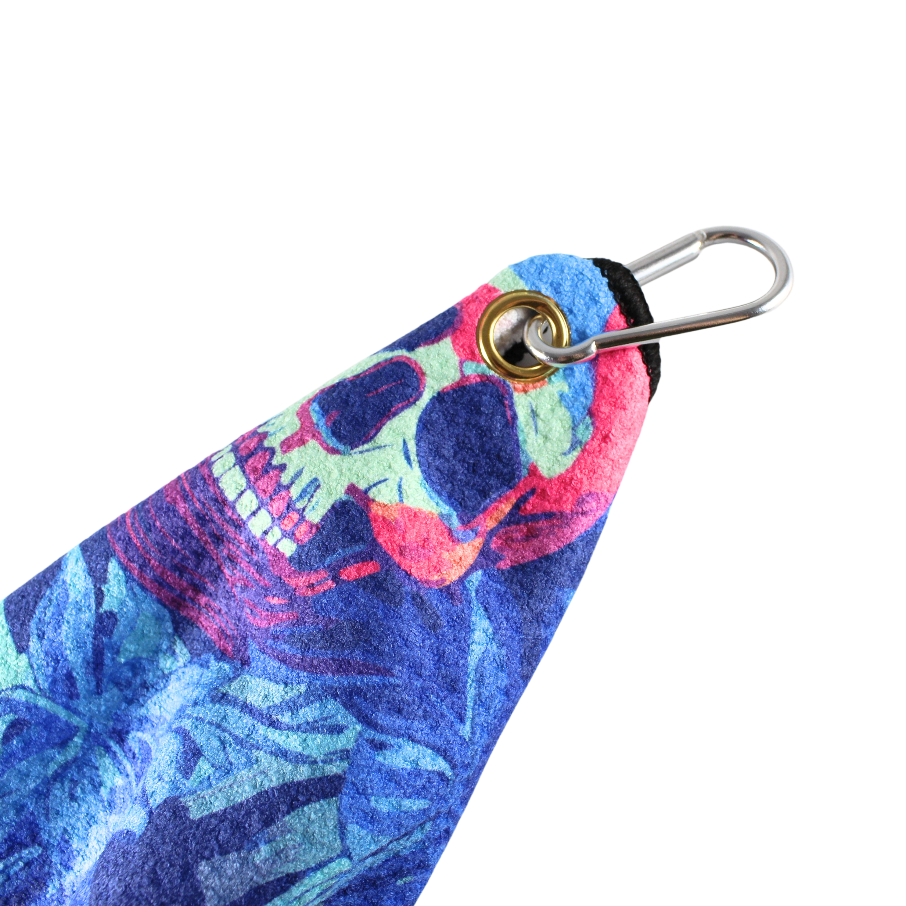 Blue Tie-Dye LV Leather Keychain