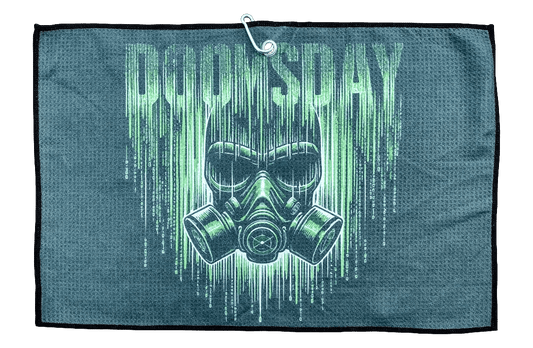 Full Color Waffle Weave Towel - Doomsday Matrix Mask Doomsday Discs