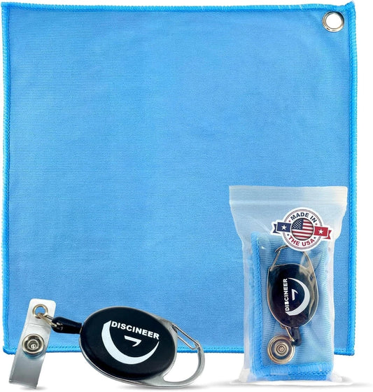 Retractable Microfiber Towel - 12" x 12" Discineer