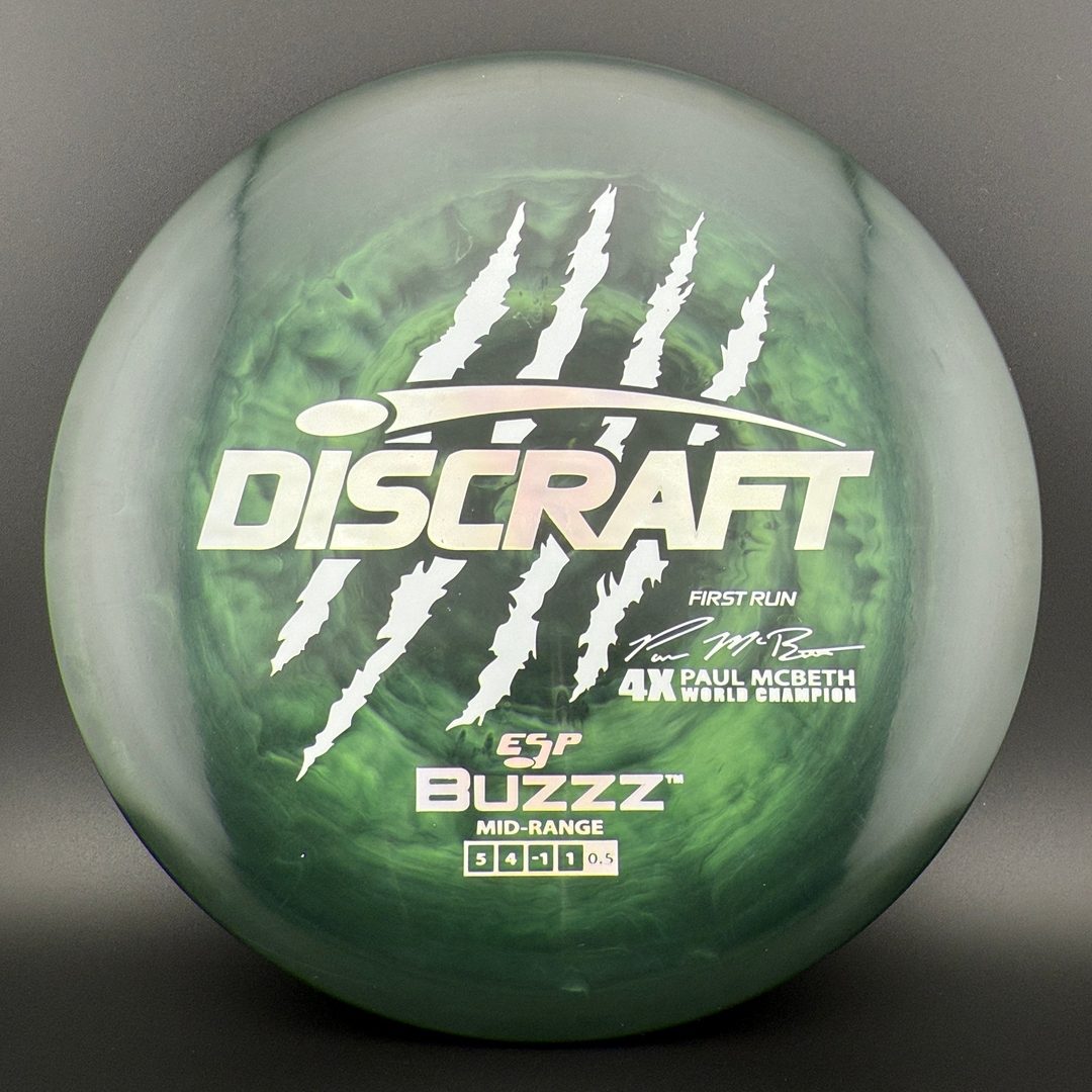 Swirly ESP Buzzz First Run - Paul McBeth 4x Claws - Black Acid Discraft