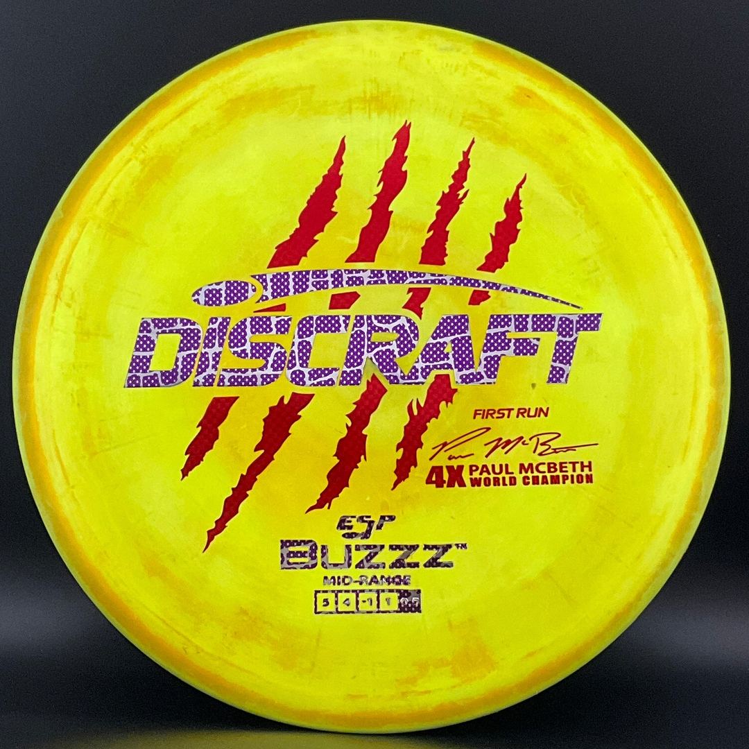 Swirly ESP Buzzz *Les White Stash Used* - Paul McBeth 4x Claws - 2019 First Run! Discraft