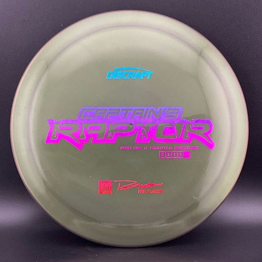 Captain's Raptor - First Run - Paul Ulibarri Signature Series - Metallic Iced Bronzed Colorshift Discraft