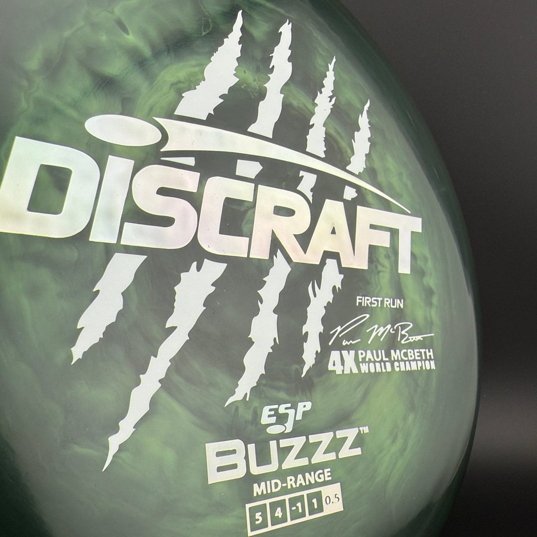 Swirly ESP Buzzz First Run - Paul McBeth 4x Claws - Black Acid Discraft