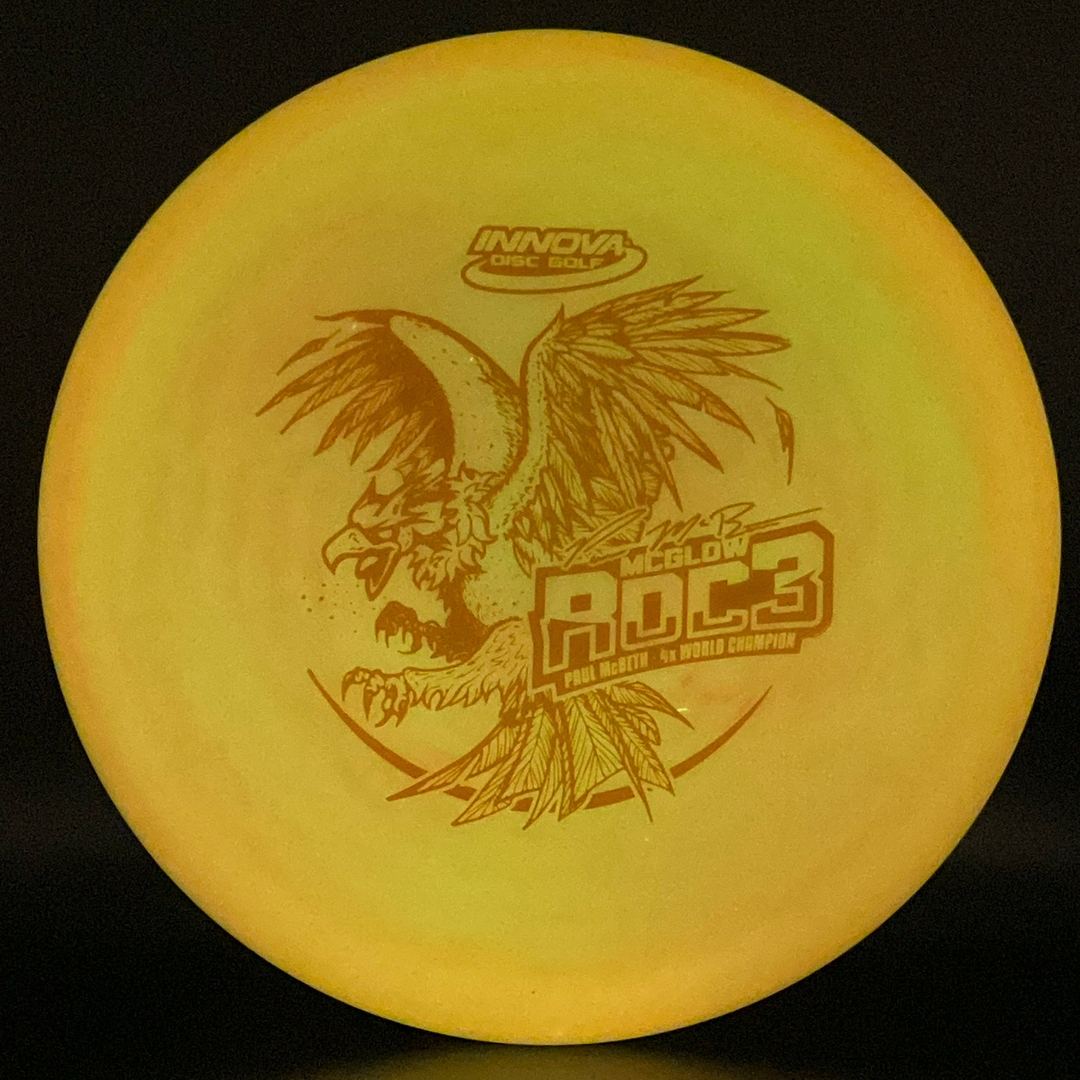 McPro Glow Roc3 - Paul McBeth 2018 4x World Champion - Matte Lemon Foil! Innova