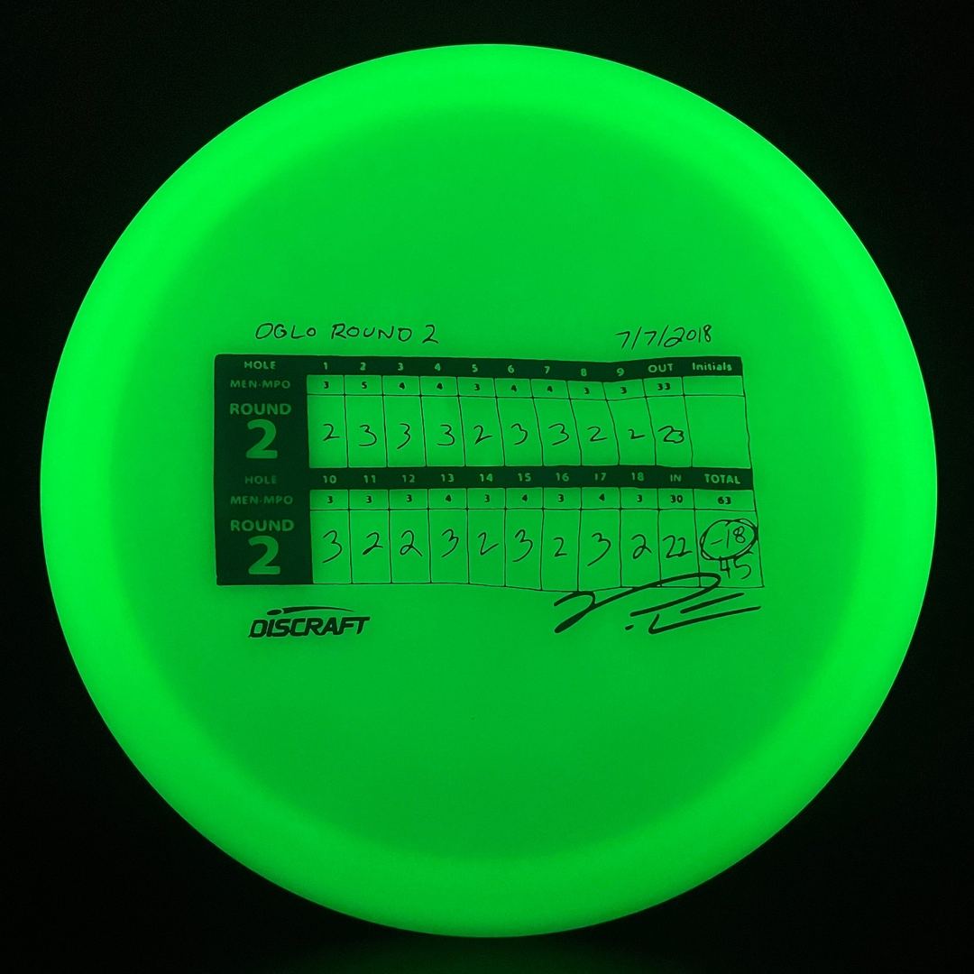 UV Z Glo Anax - Paul McBeth 18 Under Round - DGLO 2024 Discraft