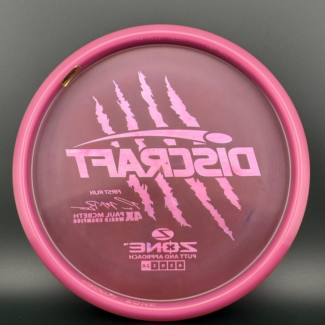 Z Zone First Run - Paul McBeth 4X Claws - Grape Wonderbread Discraft