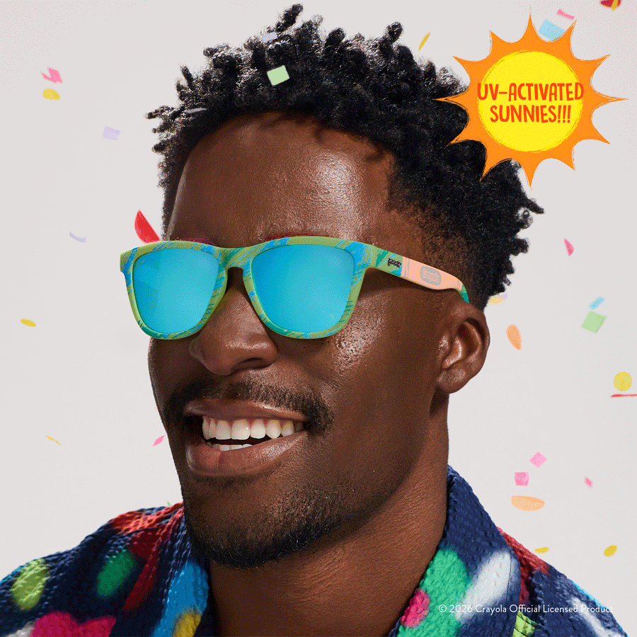 "Lime-A-Palooza" UV Activated Crayola OG Polarized Sunglasses Goodr