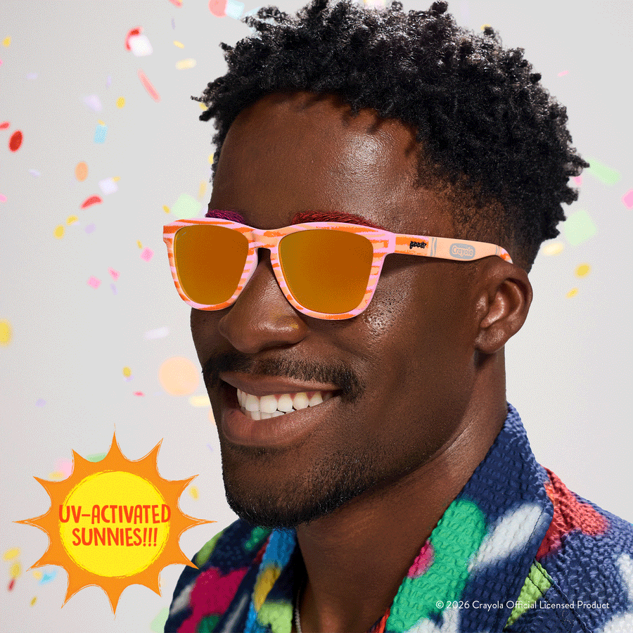 "Party Fish" UV Activated Crayola OG Polarized Sunglasses Goodr