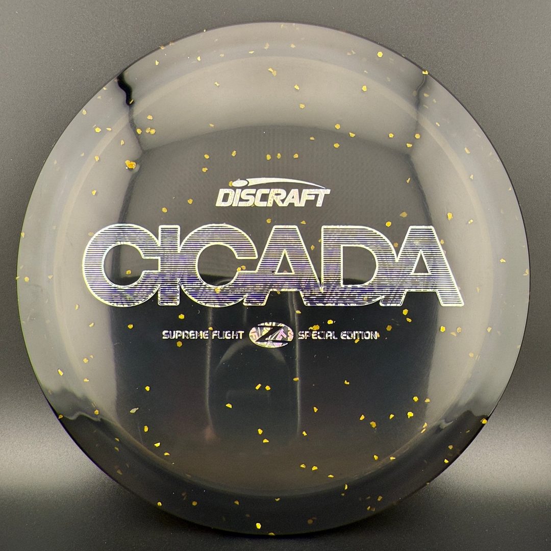 CryZtal Confetti Cicada - "Shredded Orange" Supreme Flight Open Discraft