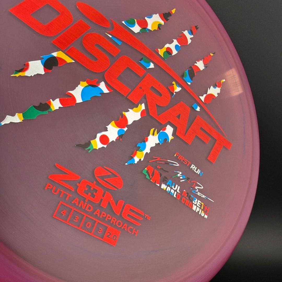 Z Zone First Run - Paul McBeth 4X Claws - Grape Wonderbread Discraft