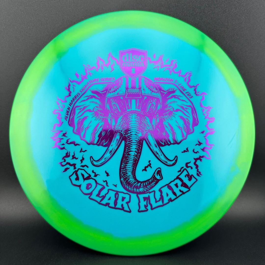 Horizon S-Line FD3 - Solar Flare - Alden Harris Signature Series Stamp by Manny Trujillo DROPPING OCTOBER 9TH @ 7 AM MST Discmania