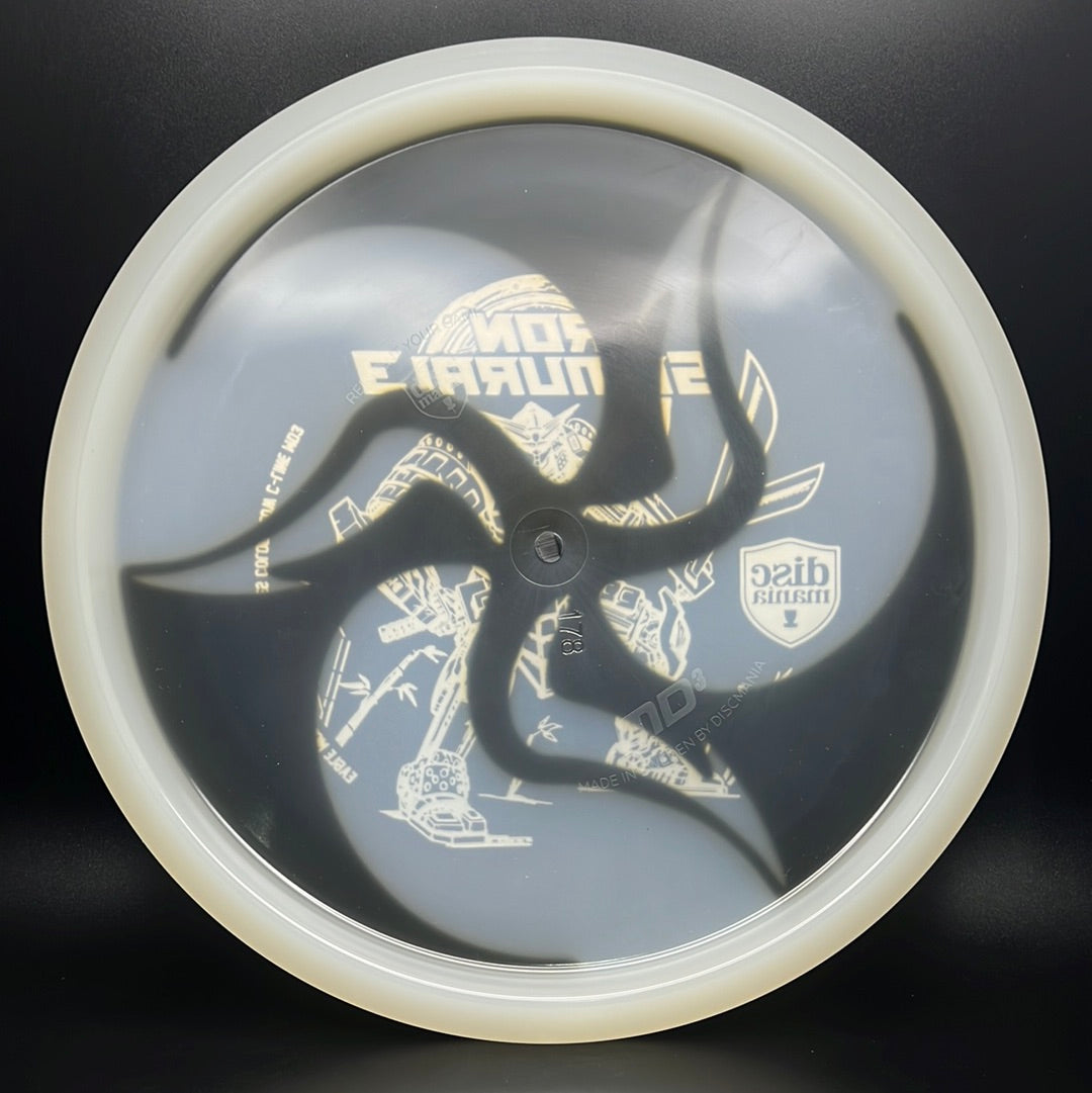 Iron Samurai 3 - Clear Glow MD3 - Offical Huk Tri Fly RARE! Discmania