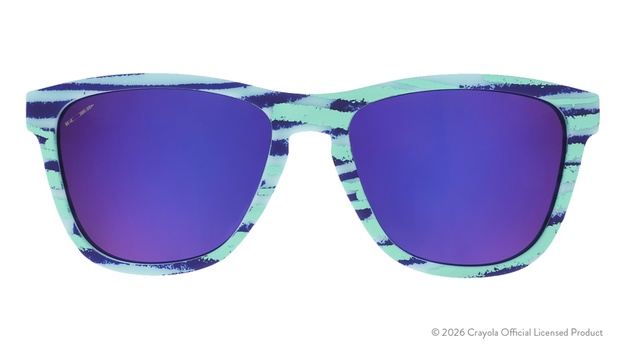 "Pool Party" UV Activated Crayola OG Polarized Sunglasses Goodr