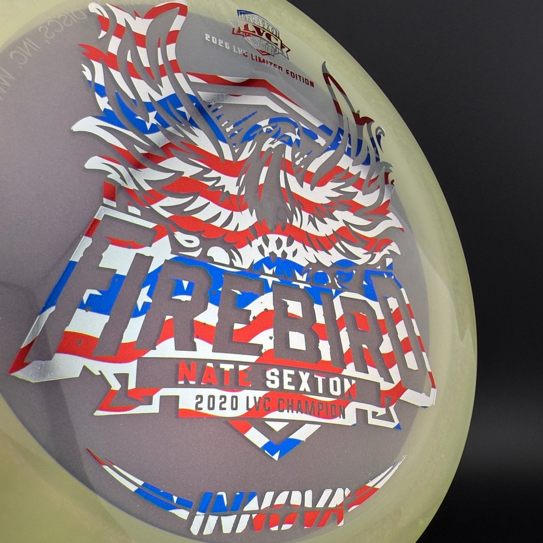 Proto Glow Pearl Champion Firebird - Flag Foil - 2025 LVC Nate Sexton Innova