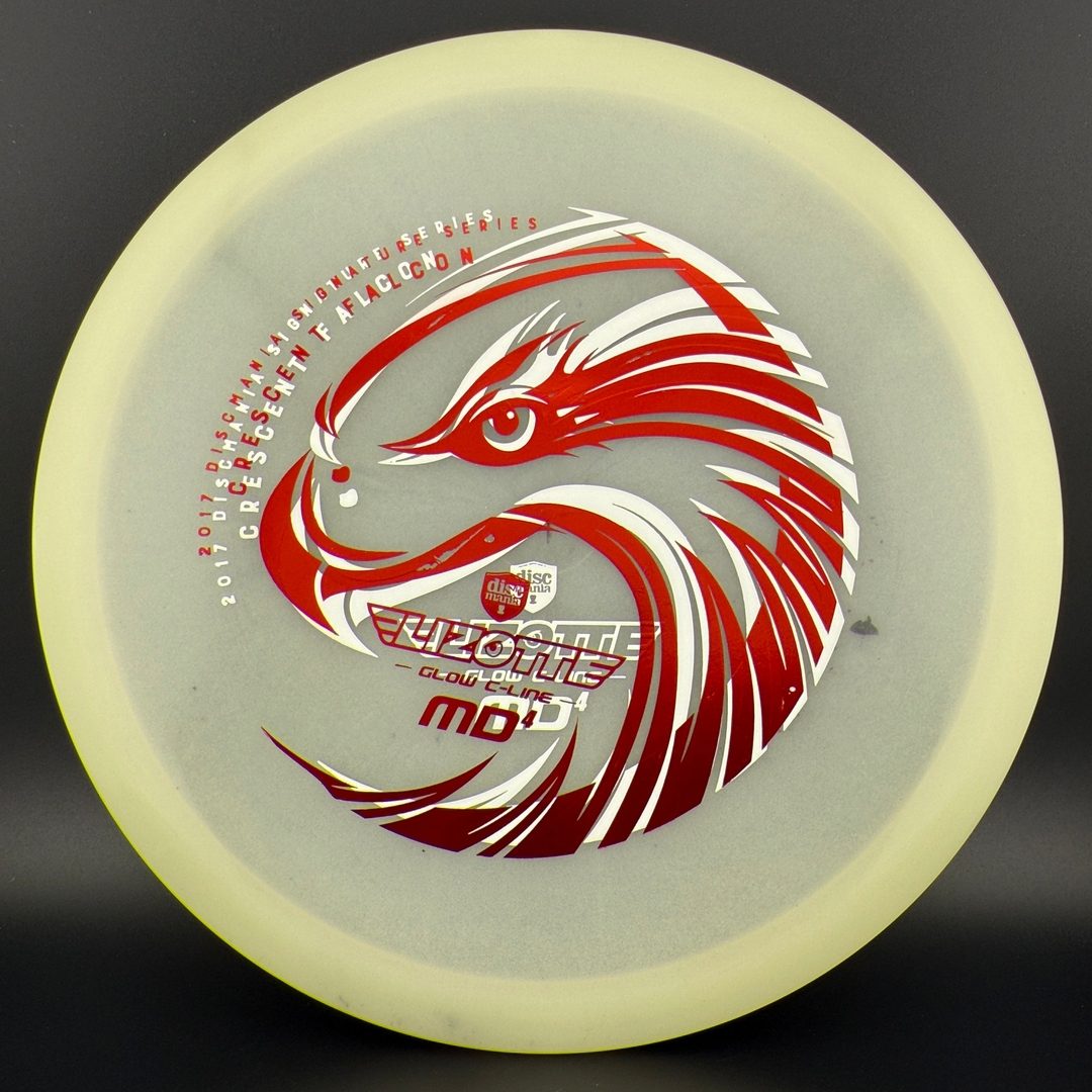 Glow C-Line MD4 Penned - Crescent Falcon Double Stamp F2 Discmania
