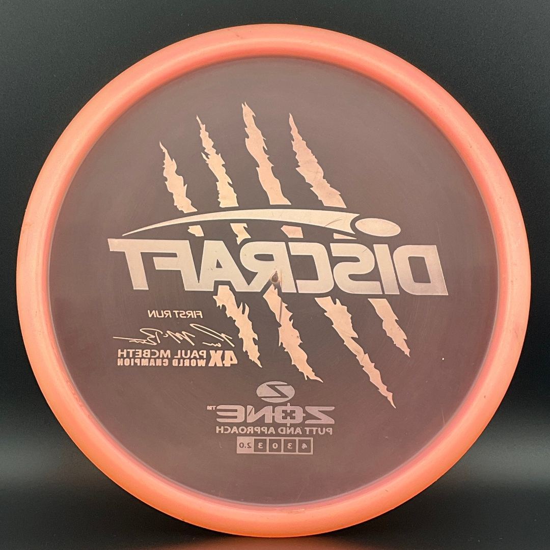Z Zone First Run - Paul McBeth 4X Claws World Champion - Soft Pink - Used Discraft